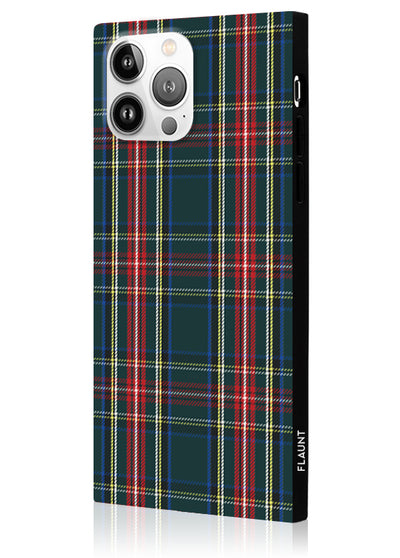 Green Plaid Square iPhone Case #iPhone 13 Pro Max + MagSafe