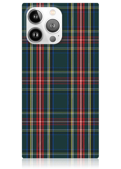 Green Plaid Square iPhone Case #iPhone 14 Pro Max + MagSafe