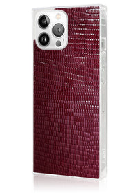 ["Maroon", "Lizard", "Square", "iPhone", "Case", "#iPhone", "13", "Pro", "Max", "+", "MagSafe"]
