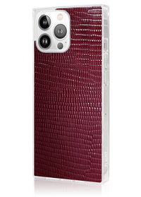 ["Maroon", "Lizard", "Square", "iPhone", "Case", "#iPhone", "14", "Pro", "+", "MagSafe"]