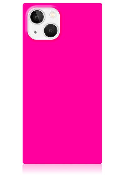 Neon Pink Square iPhone Case #iPhone 15 Plus