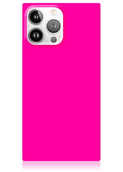 Neon Pink Square iPhone Case #iPhone 16 Pro Max + MagSafe