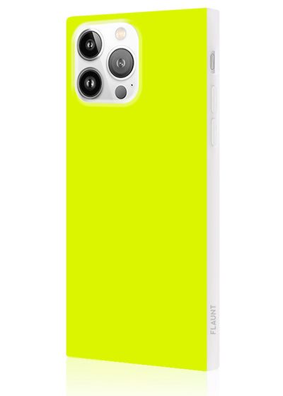 Neon Yellow Square iPhone Case #iPhone 15 Pro Max