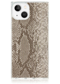 ["Nude", "Python", "Faux", "Leather", "SQUARE", "iPhone", "Case", "#iPhone", "13"]