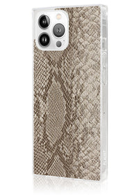 ["Nude", "Python", "Faux", "Leather", "SQUARE", "iPhone", "Case", "#iPhone", "13", "Pro"]