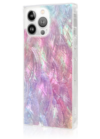 Flaunt - Pink Mother of Pearl Square iPhone Case - Nude - Phone Case