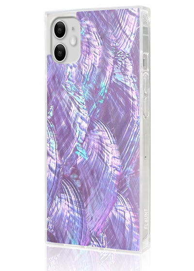 Purple Mother of Pearl Square iPhone Case #iPhone 11