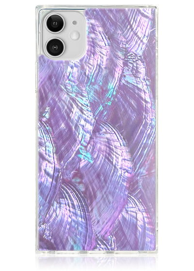 Purple Mother of Pearl Square iPhone Case #iPhone 11