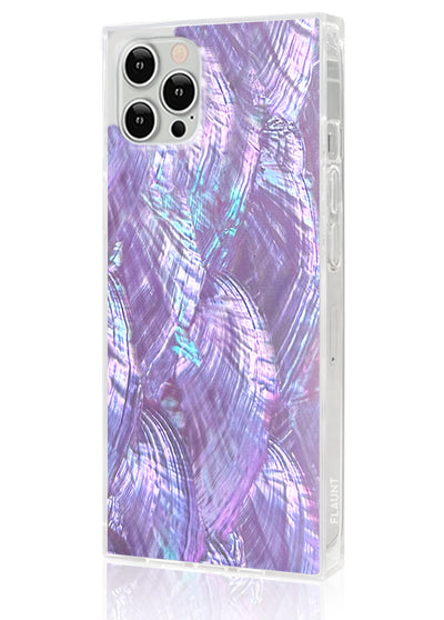 Purple Mother of Pearl Square iPhone Case #iPhone 12 / iPhone 12 Pro