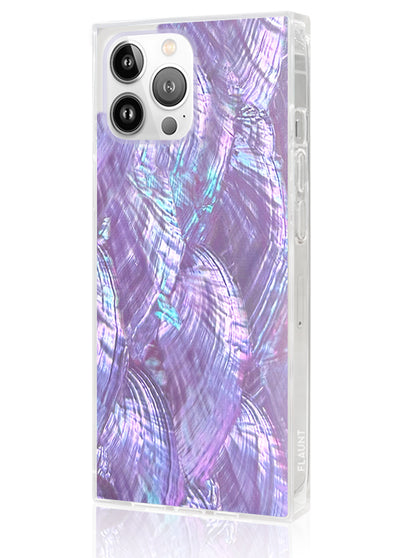 Purple Mother of Pearl Square iPhone Case #iPhone 13 Pro