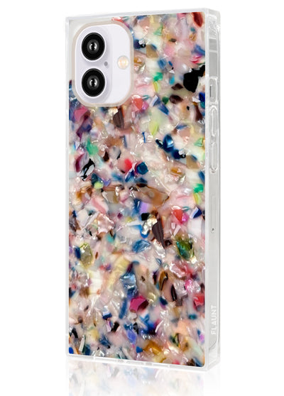 Rainbow Confetti Tortoise SQUARE Phone Case #iPhone 16