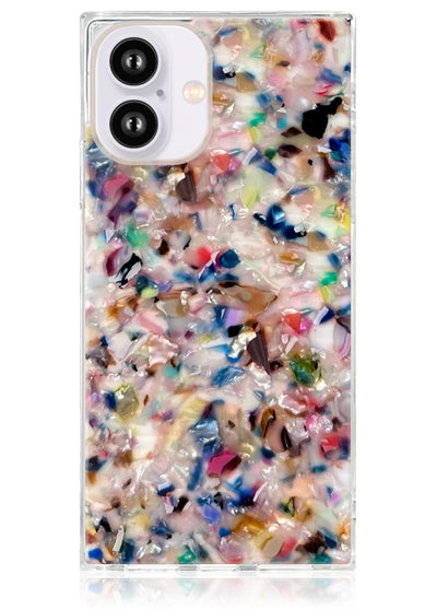 Rainbow Confetti Tortoise SQUARE Phone Case #iPhone 16