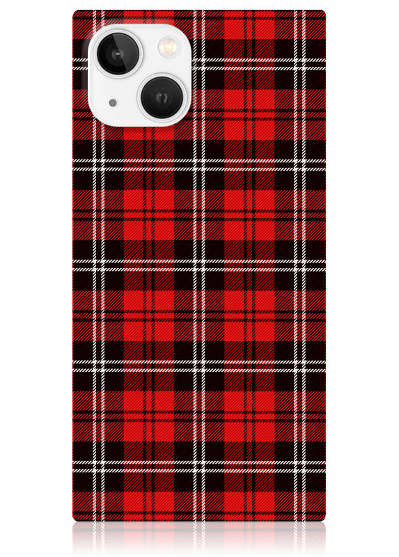Red Plaid SQUARE® iPhone Case FLAUNT cases