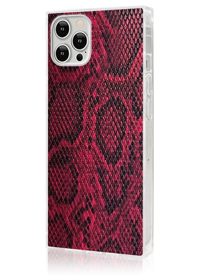 Red Python Square iPhone Case #iPhone 12 / iPhone 12 Pro