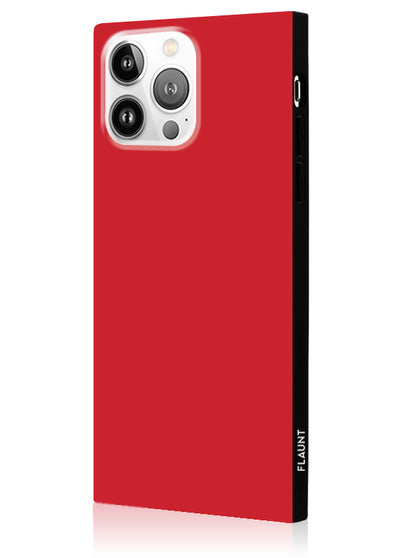 Red Square iPhone Case #iPhone 15 Pro + MagSafe