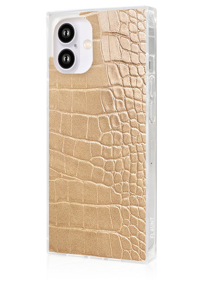 Tan Crocodile Square iPhone Case #iPhone 16