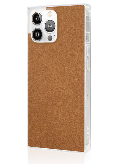 Tan Suede SQUARE iPhone Case #iPhone 16 Pro + MagSafe