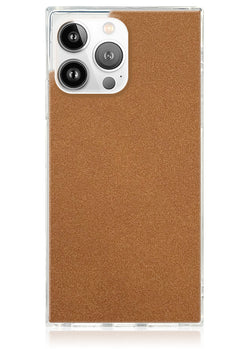 Tan Suede SQUARE iPhone Case #iPhone 16 Pro Max