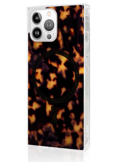 Tortoise Shell SQUARE iPhone Case #iPhone 13 Pro Max + MagSafe