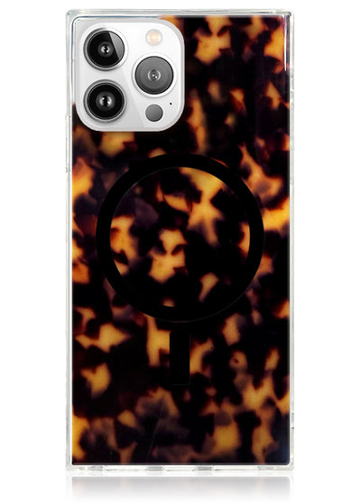 Tortoise Shell SQUARE iPhone Case #iPhone 13 Pro + MagSafe