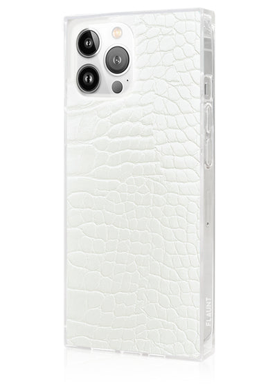 White Crocodile Square iPhone Case #iPhone 13 Pro Max