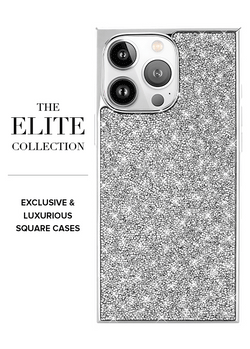 SQUARE® Silver Crystal Elegance iPhone Case #iPhone 14 Pro + MagSafe,iPhone 14 Pro Max + MagSafe,iPhone 15 Pro + MagSafe,iPhone 15 Pro Max + MagSafe