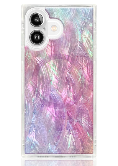 Pink Mother of Pearl Square iPhone Case #iPhone 17