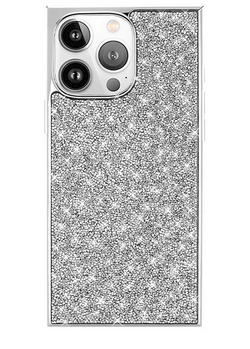 SQUARE® Silver Crystal Elegance iPhone Case #iPhone 14 Pro + MagSafe,iPhone 14 Pro Max + MagSafe,iPhone 15 Pro + MagSafe,iPhone 15 Pro Max + MagSafe