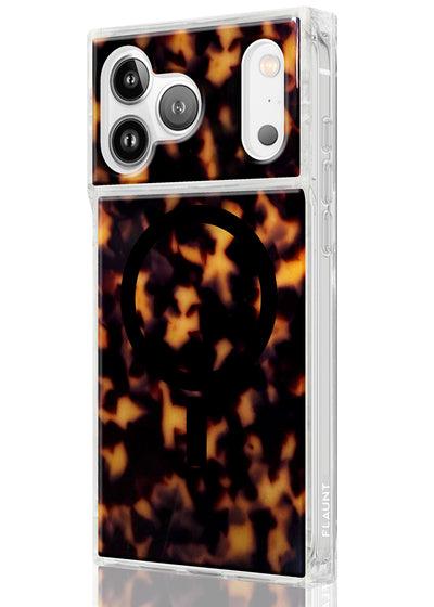 Tortoise Shell SQUARE iPhone Case #iPhone 17 Pro + MagSafe
