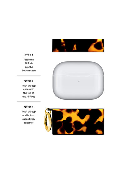 Tortoise Print SQUARE AirPods Case #AirPods 1st and 2nd Gen