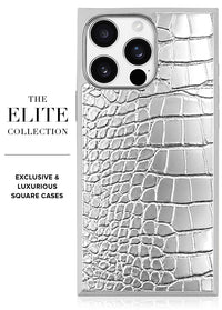 ["SQUARE", "Chromed", "Silver", "Faux", "Croc", "iPhone", "Case", "#iPhone", "15", "Pro", "Max", "+", "MagSafe,", "iPhone", "15", "Pro", "+", "MagSafe"]