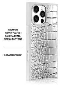 ["SQUARE", "Chromed", "Silver", "Faux", "Croc", "iPhone", "Case", "#iPhone", "16", "Pro", "Max", "+", "MagSafe,", "iPhone", "16", "Pro", "+", "MagSafe"]