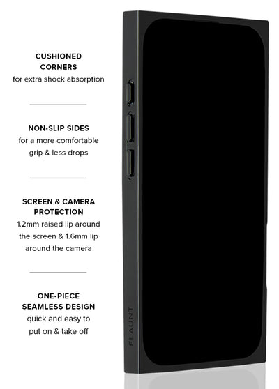 FLAUNT x Jennifer Fisher - SQUARE Silver Metallic Mirror iPhone Case #iPhone 16 Pro Max + MagSafe,iPhone 16 Pro + MagSafe