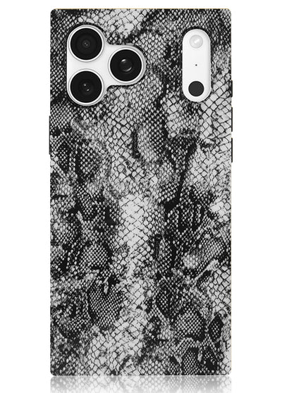 Gray Python SQUARE iPhone Case #iPhone 18 Pro Max + MagSafe / iPhone 17 Pro Max + MagSafe,iPhone 18 Pro + MagSafe / iPhone 17 Pro + MagSafe