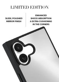 ["FLAUNT", "x", "Jennifer", "Fisher", "-", "SQUARE", "Silver", "Metallic", "Mirror", "iPhone", "Case", "#iPhone", "17", "+", "MagSafe"]