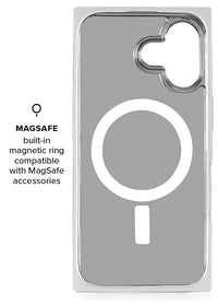 ["SQUARE", "Chromed", "Silver", "Faux", "Croc", "iPhone", "Case", "#iPhone", "17", "+", "MagSafe"]