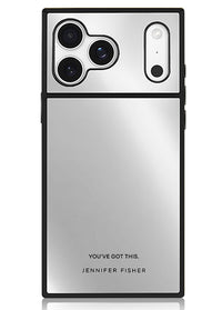 ["FLAUNT", "x", "Jennifer", "Fisher", "-", "SQUARE", "Silver", "Metallic", "Mirror", "iPhone", "Case", "#iPhone", "18", "Pro", "Max", "+", "MagSafe", "/", "iPhone", "17", "Pro", "Max", "+", "MagSafe,", "iPhone", "18", "Pro", "+", "MagSafe", "/", "iPhone", "17", "Pro", "+", "MagSafe"]