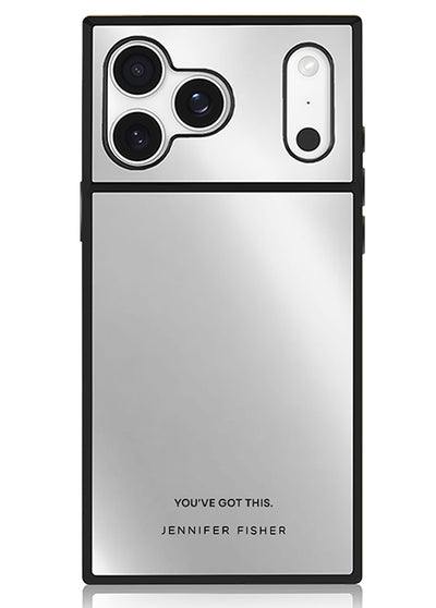 FLAUNT x Jennifer Fisher - SQUARE Silver Metallic Mirror iPhone Case #iPhone 18 Pro Max + MagSafe / iPhone 17 Pro Max + MagSafe, iPhone 18 Pro + MagSafe / iPhone 17 Pro + MagSafe