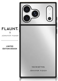 ["FLAUNT", "x", "Jennifer", "Fisher", "-", "SQUARE", "Silver", "Metallic", "Mirror", "iPhone", "Case", "#iPhone", "18", "Pro", "Max", "+", "MagSafe", "/", "iPhone", "17", "Pro", "Max", "+", "MagSafe,", "iPhone", "18", "Pro", "+", "MagSafe", "/", "iPhone", "17", "Pro", "+", "MagSafe"]