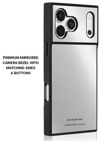 ["FLAUNT", "x", "Jennifer", "Fisher", "-", "SQUARE", "Silver", "Metallic", "Mirror", "iPhone", "Case", "#iPhone", "18", "Pro", "Max", "+", "MagSafe", "/", "iPhone", "17", "Pro", "Max", "+", "MagSafe,", "iPhone", "18", "Pro", "+", "MagSafe", "/", "iPhone", "17", "Pro", "+", "MagSafe"]