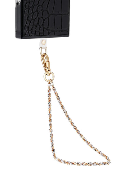 Silver and Gold Chain Phone Charm