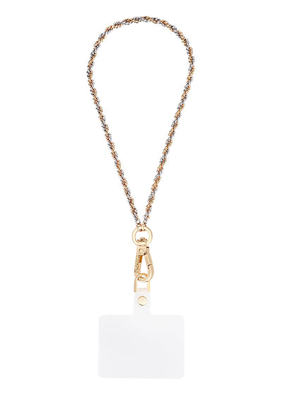 Silver and Gold Chain Phone Charm