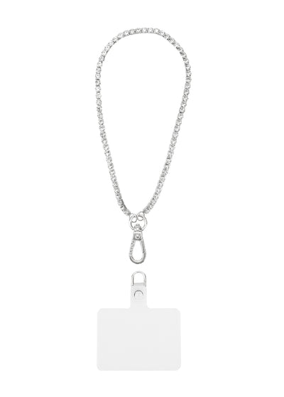 Silver Tennis Chain Phone Charm