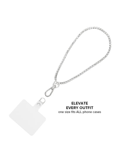 Silver Tennis Chain Phone Charm