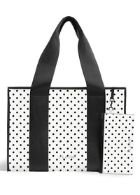 ["White", "Polka", "Dot", "Everyday", "Tote", "Bag"]