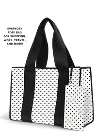 ["White", "Polka", "Dot", "Everyday", "Tote", "Bag"]