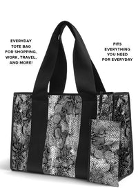 ["Gray", "Python", "Everyday", "Tote", "Bag"]