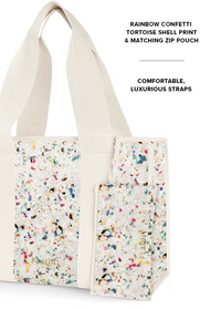 ["Rainbow", "Confetti", "Tortoise", "Everyday", "Tote", "Bag"]