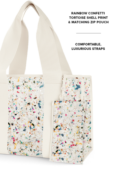 Rainbow Confetti Tortoise Everyday Tote Bag