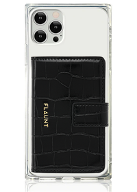 ["Black", "Crocodile", "Faux", "Leather", "MagSafe", "Wallet"]